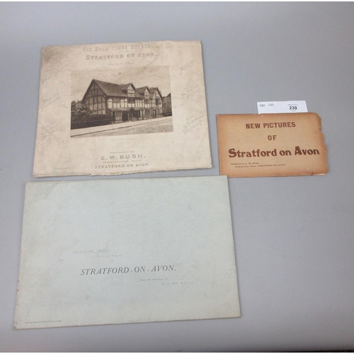 239 - Prints & etchings of Stratford-upon-Avon