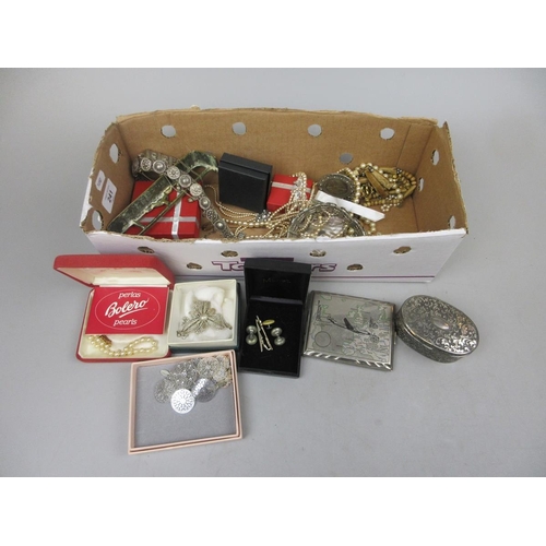 241 - Box of costume jewellery