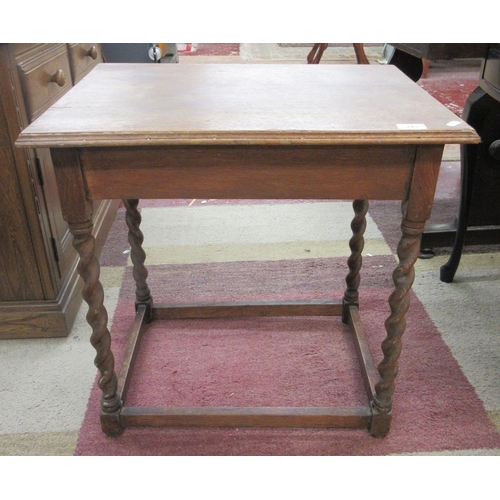 243 - Barley twist oak occasional table