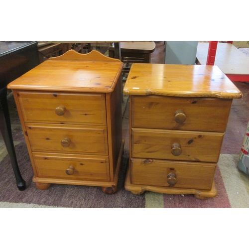 262 - 2 pine bedside drawers