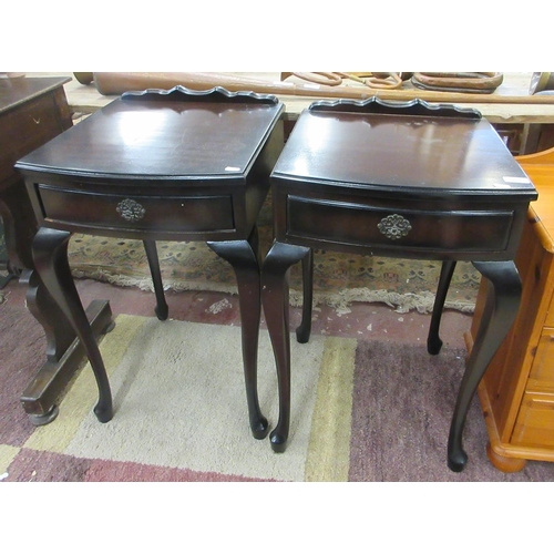 263 - Pair of ebonised bedside stands