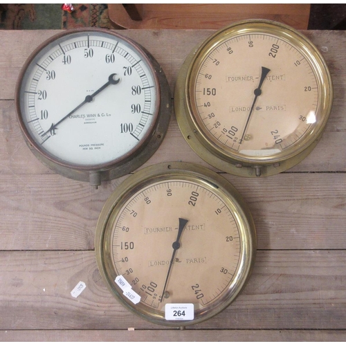 264 - 3 pressure gauges