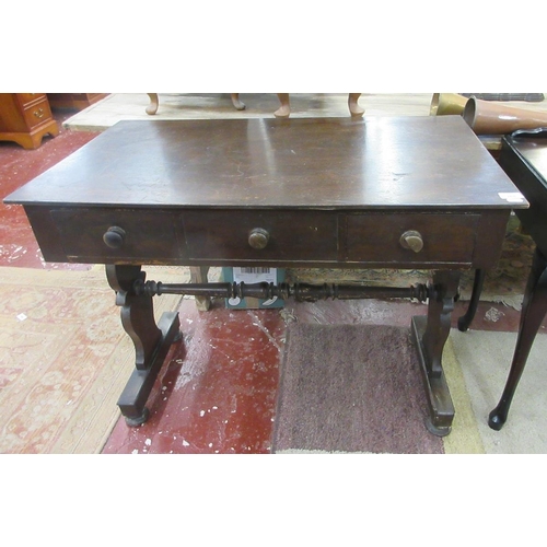 268 - Mahogany serving table with 3 drawers