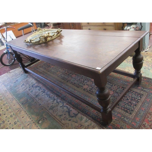 297 - Oak refectory table - Approx size L: 244cm W: 90cm H: 75cm