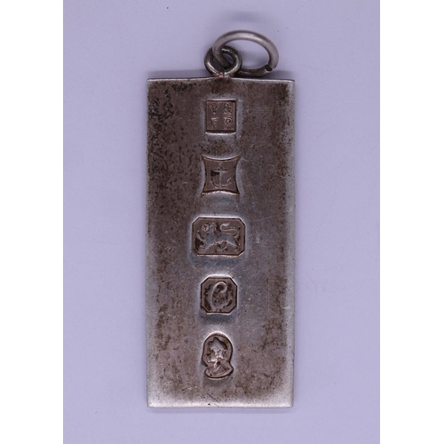 31 - Silver ingot pendent