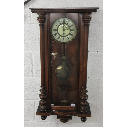 340 - Victorian single weight Vienna wall clock