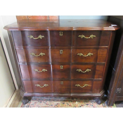 342 - Mahogany chest of 4 drawers - Approx size W: 87cm D: 46cm H: 78cm