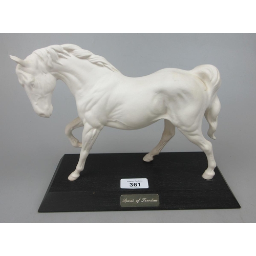 361 - Beswick 'Spirit of Freedom' ceramic horse on stand