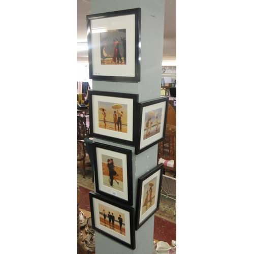 370 - Set of 6 Jack Vettriano prints