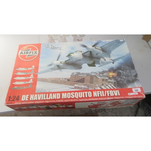 395 - Airfix model kit of a De Havilland Mosqueto 1:24 scale unmade in original box