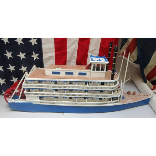 397 - Scratch built model of a Mississippi paddle boat