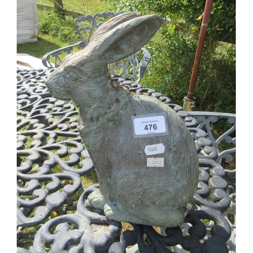 476 - Metal garden ornament of a rabbit