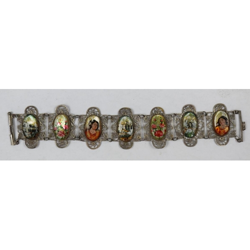 61 - Silver filagree Oriental bracelet