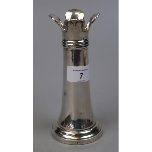 7 - Hallmarked silver vase