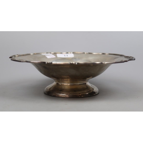 11 - Hallmarked silver pedestal bowl - Approx weight 455g