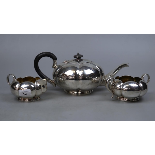 12 - Hallmarked silver tea service - Approx gross weight 1.69kg