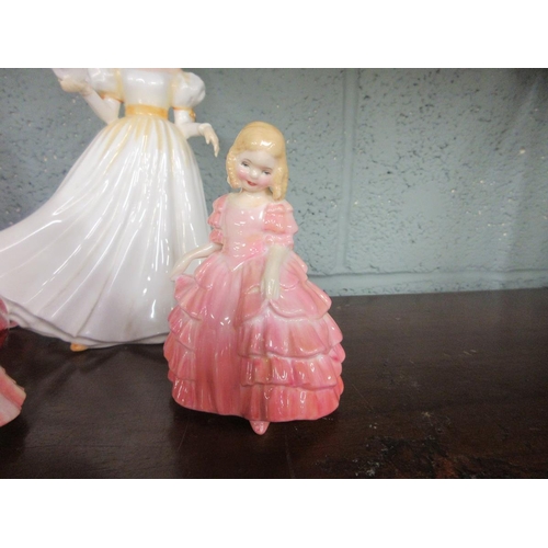 202 - Royal Doulton ladies figurines -- Kathleen, Alexandra, Rose, Lavinia, Valerie and 'Christmas Morn'. ... 