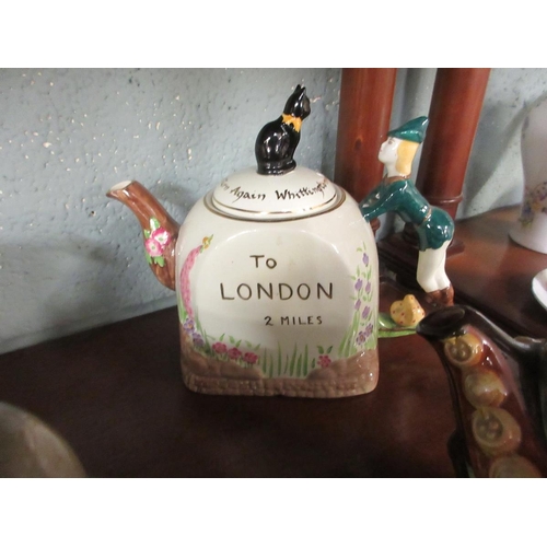 209 - Novelty teapots including Beswick Sam Weller, Dolly Varden, Humpty Dumpty and Haystack design by Lin... 