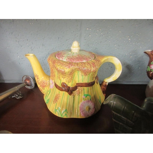 209 - Novelty teapots including Beswick Sam Weller, Dolly Varden, Humpty Dumpty and Haystack design by Lin... 