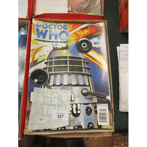 227 - Good collection of 1990s Doctor Who magazines together with Celestial Toyroom fanzines