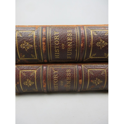 238 - 2 leather bound books The of History of Furness