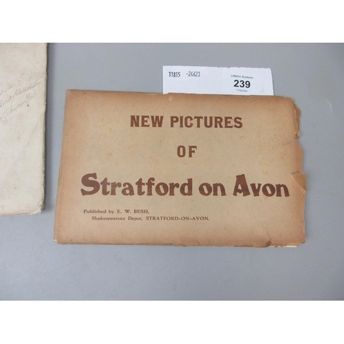 239 - Prints & etchings of Stratford-upon-Avon