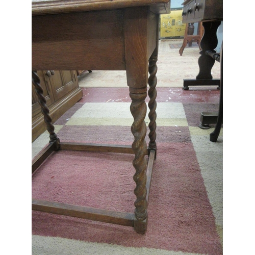 243 - Barley twist oak occasional table