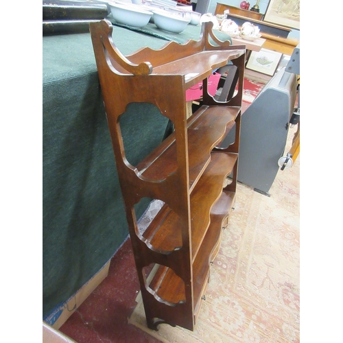 255 - Mahogany wall shelves with drawers