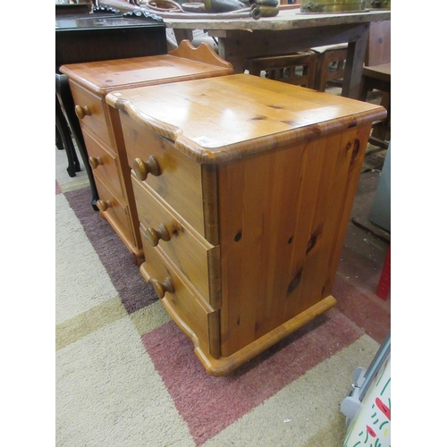 262 - 2 pine bedside drawers