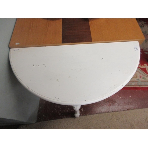 272 - Painted demi lune table