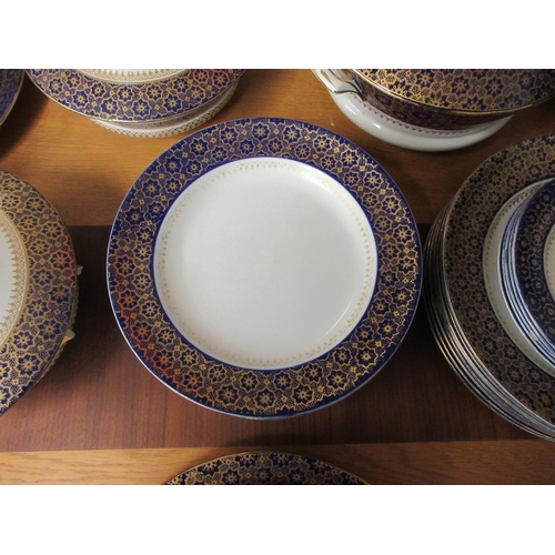 281 - Collection of Ashworth Brothers ironstone china - cobalt blue and gold gilt