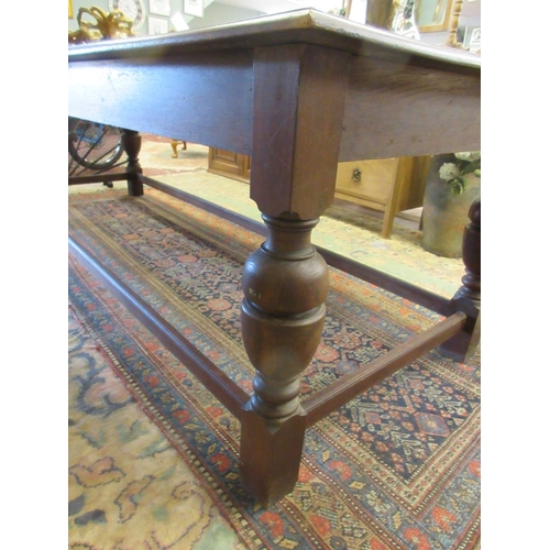 297 - Oak refectory table - Approx size L: 244cm W: 90cm H: 75cm