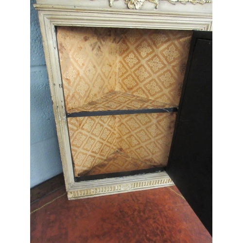 309 - Antique gilt wood mirrored corner cupboard - Approx size W: 40cm D: 30cm H: 57cm