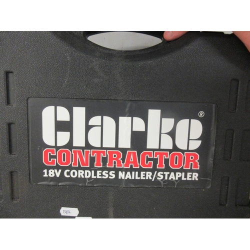 319 - Clarke 18v Nailer/stapler together with nails - Pat tested