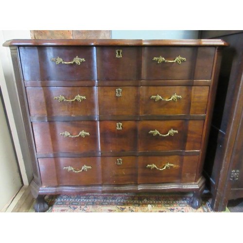 342 - Mahogany chest of 4 drawers - Approx size W: 87cm D: 46cm H: 78cm