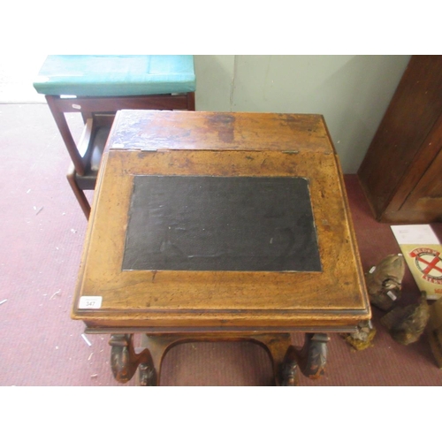 347 - Early Victorian walnut Davenport