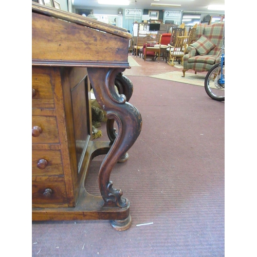 347 - Early Victorian walnut Davenport