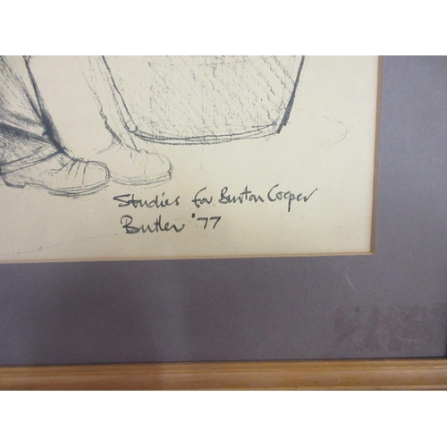 352 - Pencil sketch by William Butler of Burton Cooper