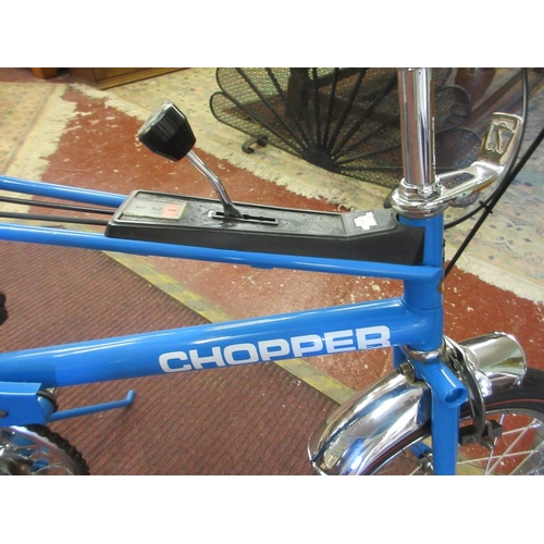 359 - Mk1 Raleigh Chopper in Horizon blue original 1970 in very good condition - Rear hub has been replace... 