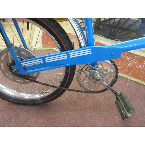 359 - Mk1 Raleigh Chopper in Horizon blue original 1970 in very good condition - Rear hub has been replace... 