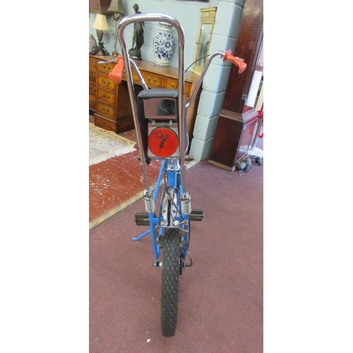 359 - Mk1 Raleigh Chopper in Horizon blue original 1970 in very good condition - Rear hub has been replace... 