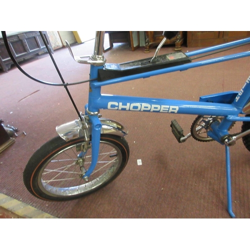 359 - Mk1 Raleigh Chopper in Horizon blue original 1970 in very good condition - Rear hub has been replace... 