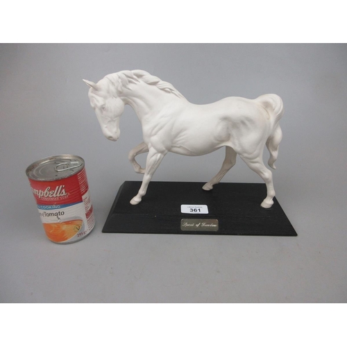 361 - Beswick 'Spirit of Freedom' ceramic horse on stand