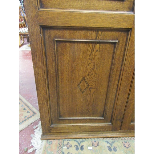 365 - Antique inlaid oak cupboard