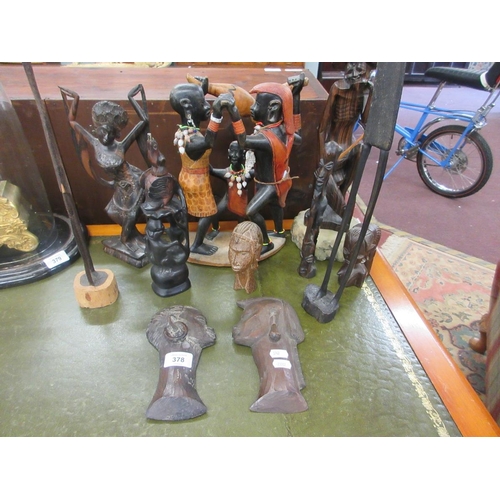 378 - Collection of African carvings