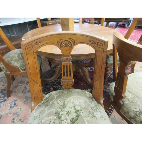 381 - Set of 6 oak Victorian carved dining chairs