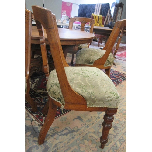 381 - Set of 6 oak Victorian carved dining chairs