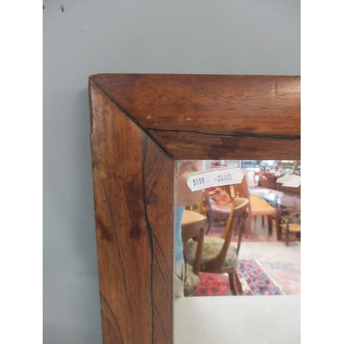 387 - Early antique rosewood wall mirror