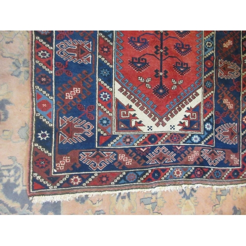 391 - Red and blue patterened Turkish rug