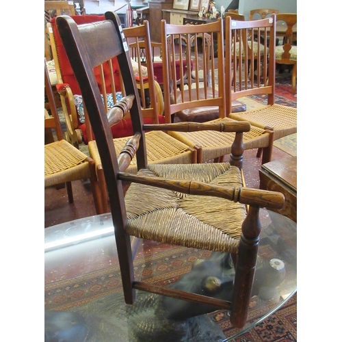 392 - Oak rush seated child's chair